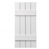 2 pc 14.50x42.93in Poly Shutters Pair White