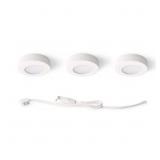 3-Light Plug-In LED White Puck Light Kit