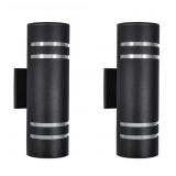 Roscoe 2-Light Black Outdoor Lantern Sconce