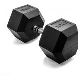 100 lb Cap Coated Hex Dumbbell Weight | Single