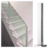 Silvery Glass Railing Middle Post for 10-12mm Glas