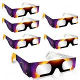 6 Pack Solar Eclipse Glasses - CE & ISO