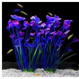 JIH 15.6" Purple Plastic Plants (2 Pcs)