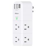 USB Outlet Extender Surge Protector 6 AC