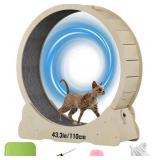 $195 Cat Wheel Exerciser, Dia 40in, Natural Wood.