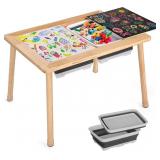 Sensory Table, Kids Play Sand Table with Bins