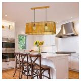 $200 1 Light Bamboo Woven Pendant Lighting