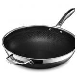 $145 12" 12" HexClad Hybrid Stainless Steel Wok.