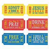 Religious Giant Carnival Ticket Cutouts, 6 pcs