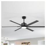 $187 Wallace 6 ft. Indoor Black Ceiling Fans