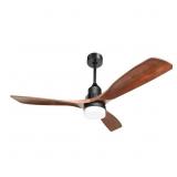 $200 52 in. LED Brown Ceiling Fan w/ Remote