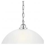 Classic Dome Pendant: 1-Light Etched Glass