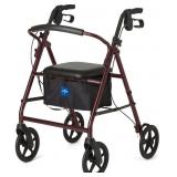 Medline Aluminum Rollator Walker, 8 in Wheels