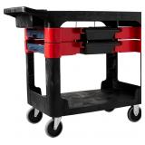 $307 Rubbermaid Commercial Trades Tool Cart, Black