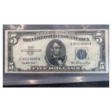 1953 US Silver Certificate Five Dollar Bill