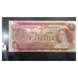 1974 Canadian $2 Dollar Bill