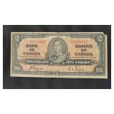 1937 Canadian Two Dollar Bil