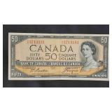 1954 Canadian Fifty Dollar Bill