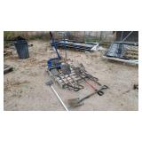 Metal Shear, Shovels, Broom. Garden Tools