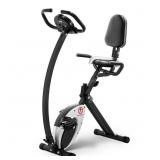 Marcy Foldable Exercise Bike with High Back Seat