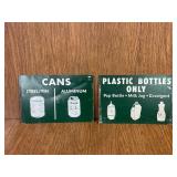 2 Metal Recycling Signs