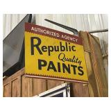 Vintage Republic Paints Flange Sign