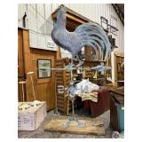 Large Copper Rooster Weather Vane