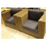 2 PC OUTDOOR WICKER CHAIR SET