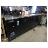 3 DOOR COUNTER HEIGHT COOLER BY EVEREST, SS TOP