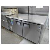 SS COUNTER HEIGHT 2-DOOR COOLER BY EVEREST