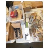 DRYWALL TOOLS, LEVEL, 3 BOXES OF LARGE SPRINGS