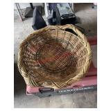 Large Shallow wicker Basket needs cleaned
