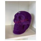 Large Purple Velvet Skull