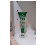 Small Green crystal vase