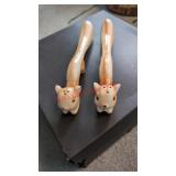 Long boy Red Squirrel salt n pepper shakers