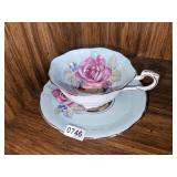 Paragon Pink Rose Teacup and Saucer (office)