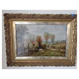 Framed painting, unknown artist - handout room