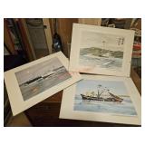 Fishing boat prints