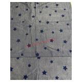 2 1/2 yards denim like fabric - blue stars