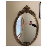 Antique Oval Wall Mirror 20.5x30 (office)