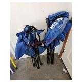 Two folding camp chairs - garage