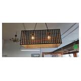 Large Metal Light Fixture 36" W  X 18" D X 14" T