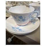 China cup and saucer blue flowers