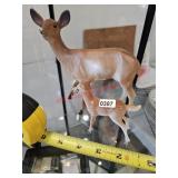 Plastic deer with fawn