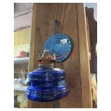 Blue oil lamp