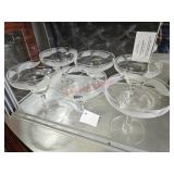 (6) crystal margarita glasses