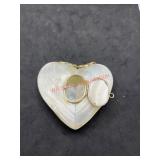 Mother of pearl hollow heart