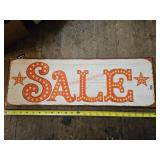 Tin sale sign