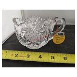 Cut crystal sugar dish