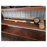 Vintage croquet mallets